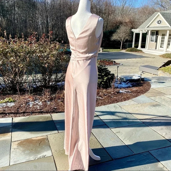 NWT BHLDN Espen Satin Maxi Dress in Oyster Wedding Cocktail Formal MOB 16 - Picture 12 of 12